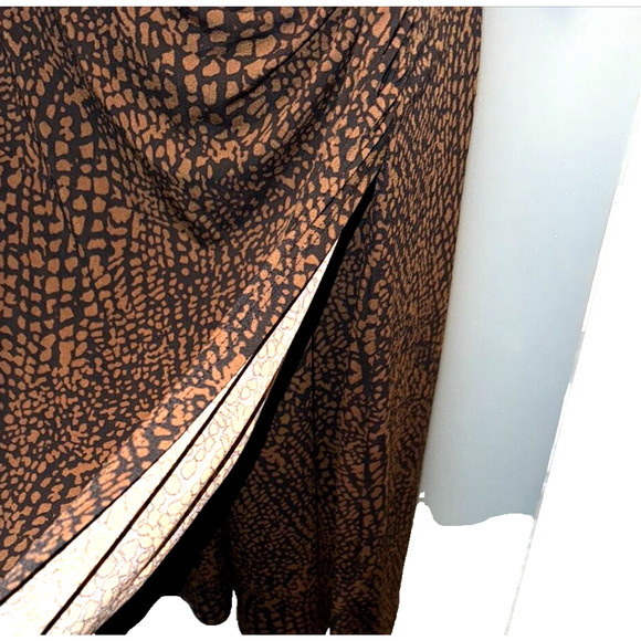 Ralph Lauren Woman's Stretch 3/4 Sleeve Dress SZ 12 V Neck Animal Print Holiday - Picture 7 of 8